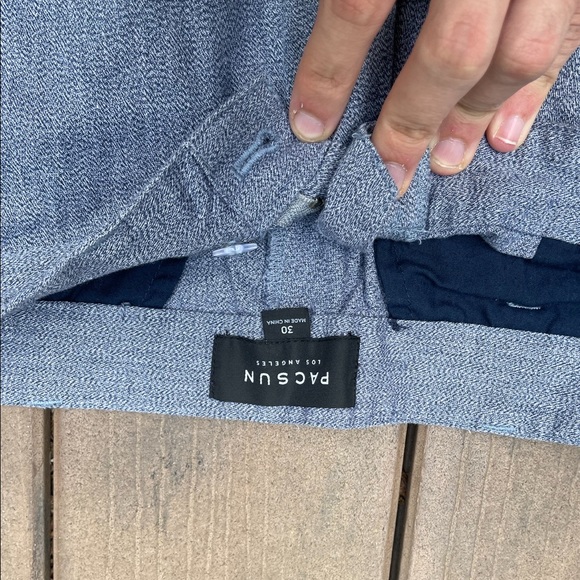 PacSun Light Grey Khaki Slim Fit Chino Shorts Men’s Size: 30 - Picture 3 of 3